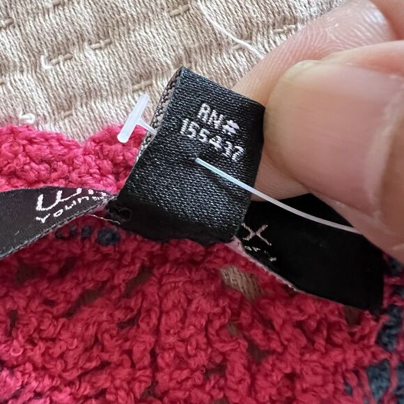 Witty Fox Floral Crochet Crop Tank Top Womens XL Pink Festival Geometric Boho - Picture 4 of 9